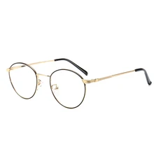 Классические модные очки без градусов для чтения, повседневные дикие металлические индивидуальные очки, новые художественные ретро очки с круглой оправой для чтения