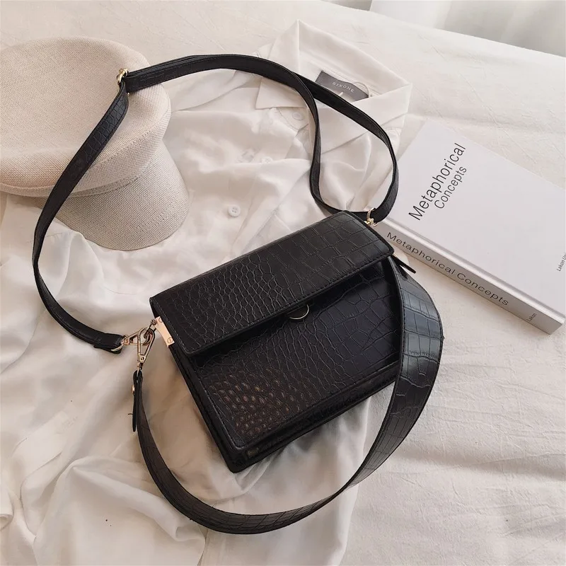 Модная сумка через плечо из кожи аллигатора для женщин шикарные роскошные сумки женские сумки брендовые дизайнерские женские сумки через плечо на цепочке - Цвет: Black 03