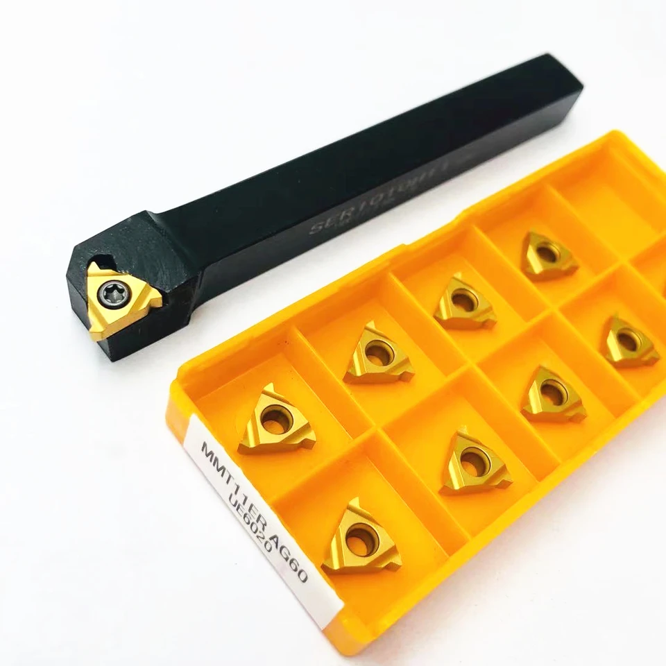 KZQ Outils De Coupe 10mm 7 Pièces Tour à Tige Porte-outil De Tournage Barre D'alésage Avec 7 Pieces Insert En Carbure Et Cles A Molette 81134939