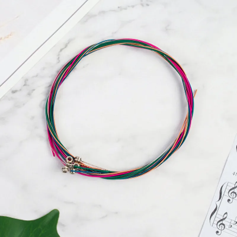 

6 Pcs/Set Guitar Strings Plating Set Super Light for Acoustic Guitar Music Instruments Parts Accessories 2019