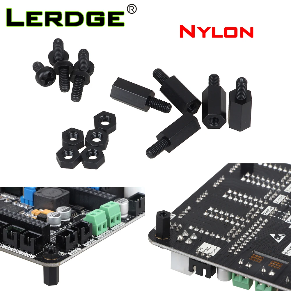 

LERDGEX K motherboard printing fixing parts nylon plastic screw nut stud accessory package PCB anti-conducting