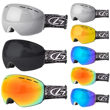 

Men Women Rimless Ski Goggles Double Layers Anti-fog Big Ski Mask Glasses Skiing Snow Snowboard Goggles Eyewear