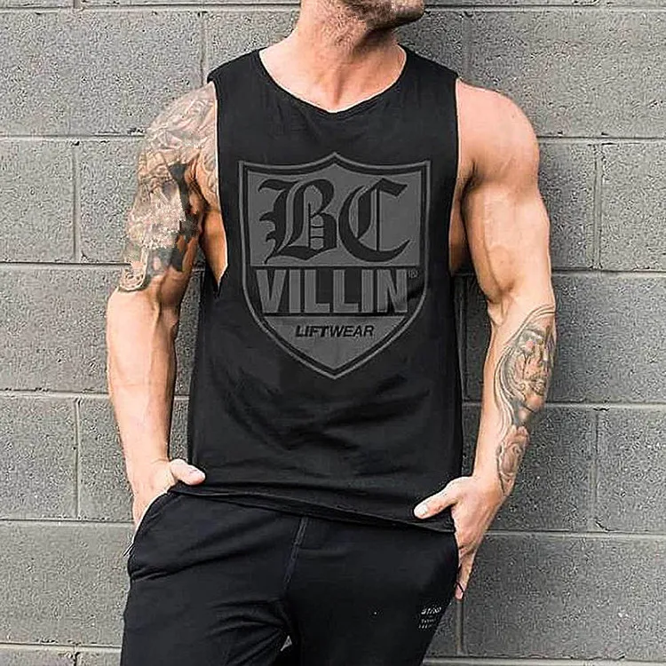 Muscle Brother, стиль, мужской жилет для фитнеса, чистый хлопок, поглощающий пот, спортивный костюм Хана, летний тренировочный костюм в европейском и американском стиле