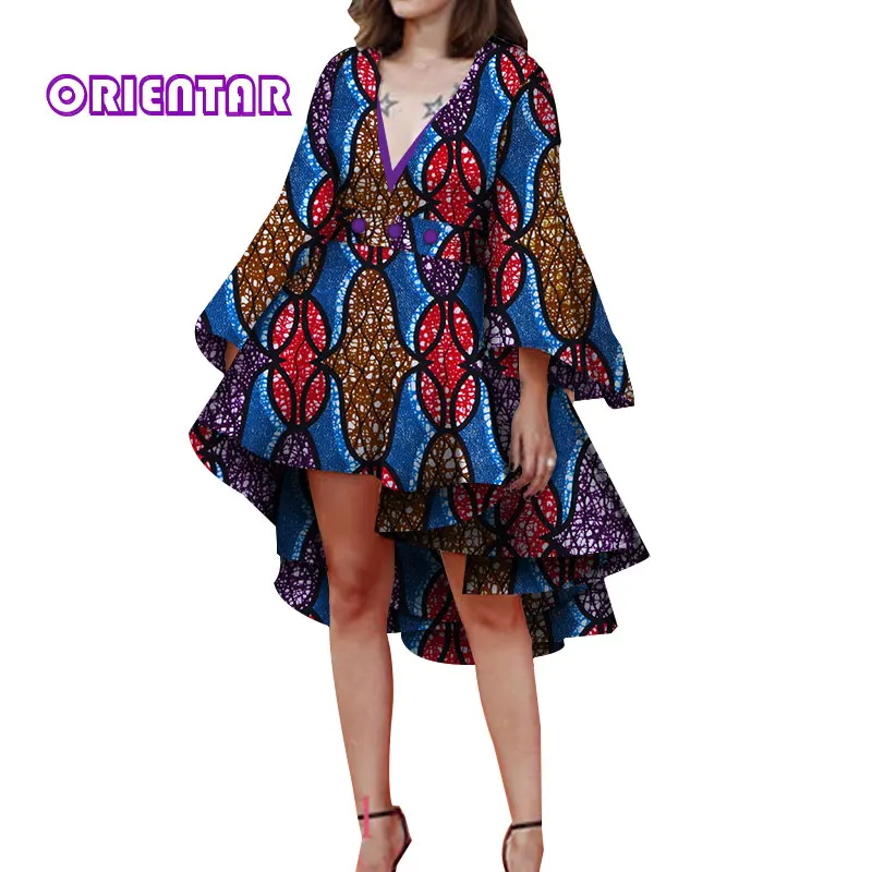 African Style Dress Women Sexy Deep V-neck High Waist Ball Gown Women African Dress Plus Size Evening Party Dress WY5929 - Цвет: 5