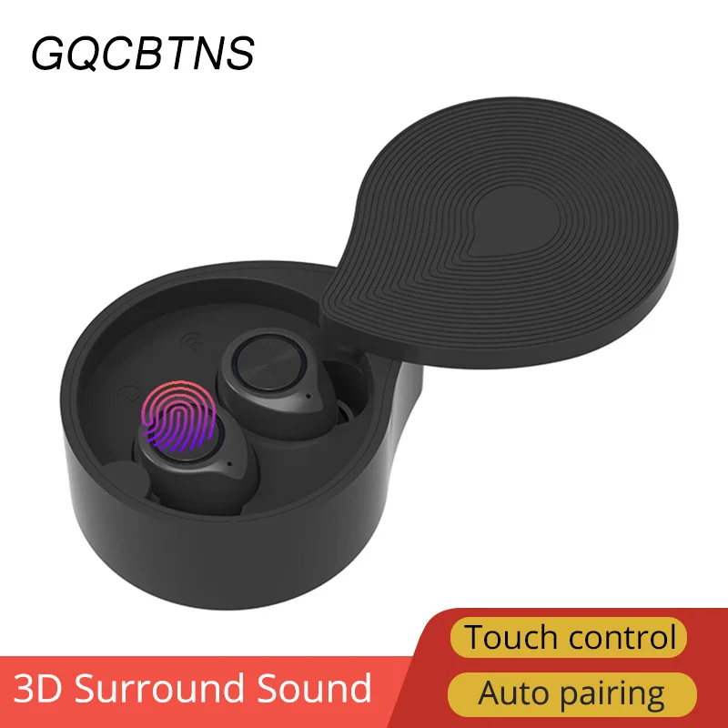 TW70 Black Touch TW70 Wireless Headphones Bluetooth 5.0 earphone tws HIFI stereo earbuds Sport Handsfree Gaming Headset for iphone xiaomi huawei - Цвет: TW70 Black Touch