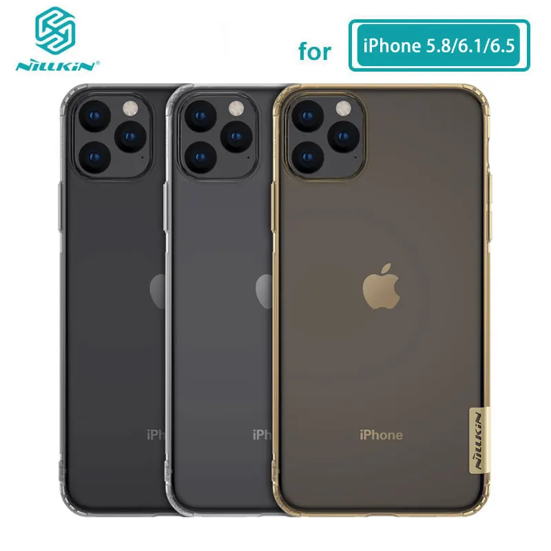 

Soft Case for iPhone 11 Pro Max 5.8/6.1/6.5 Nillkin Nature Clear Soft Silicon TPU Cover For iPhone 11 Pro Case Casing