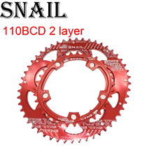 Snail 110 BCD двойная цепная цепь 2 слоя скорости овальная 50t 35T для Shimano Велоспорт дорожный складной велосипед Сверхлегкая зубная пластина