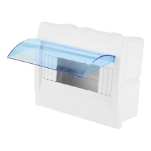 Caja de protección de distribución de plástico para disyuntor interior, cubierta transparente eléctrica montada en la pared, 5-8 vías, 1 ud.