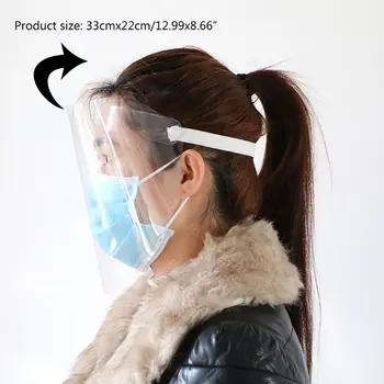 

Transparent Anti-saliva Dust-proof Protect Full Face Covering Mask Visor Shield 11UB