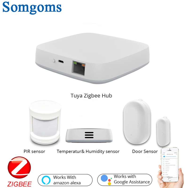 Humidity-Sensor Smart-Gateway-Hub Window-Temperature Tuya Zigbee Home-Automation-Scene