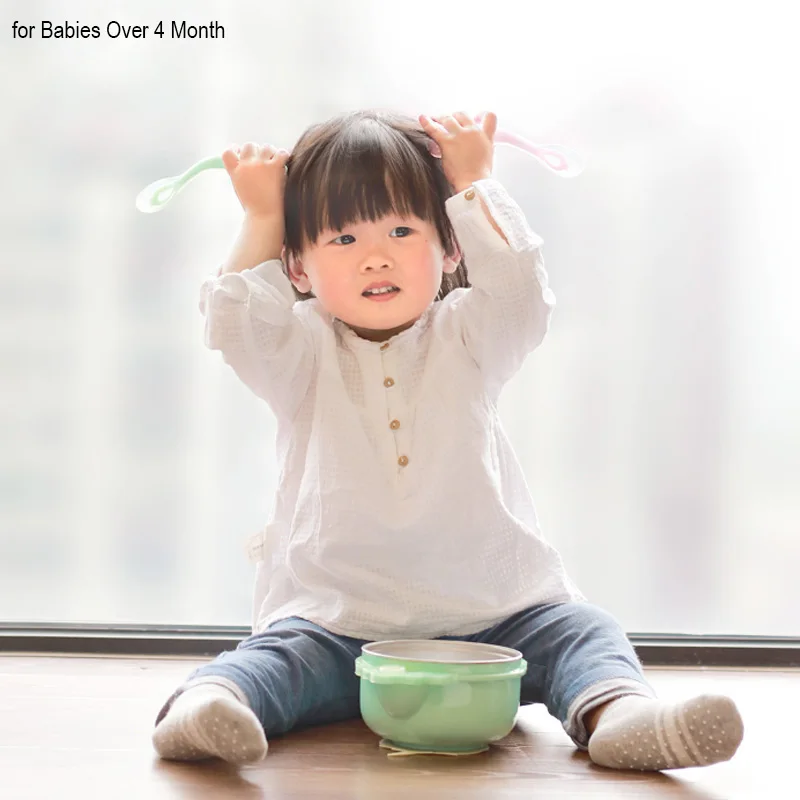 2 шт. Xiaomi Mijia Kola Mama детская силиконовая ложка для кормления безопасная силикагель для детей