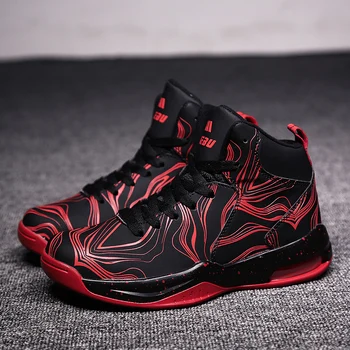 

Spring Couples Shoes Men Sport Shoes Basketball Shoes Men Breathable Non-slip High Top Basketball Sneakers Men Luminous Shoes