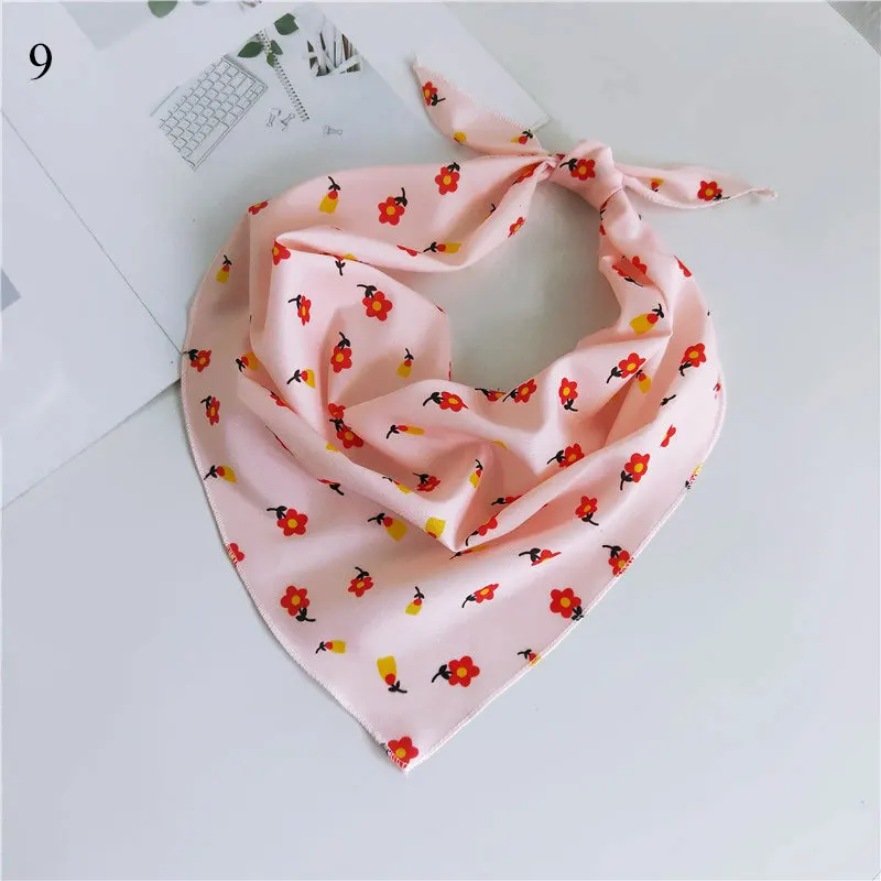 Новинка 2020 шелковые шарфы авокадо цветы Hankie женский модный треугольный шарф