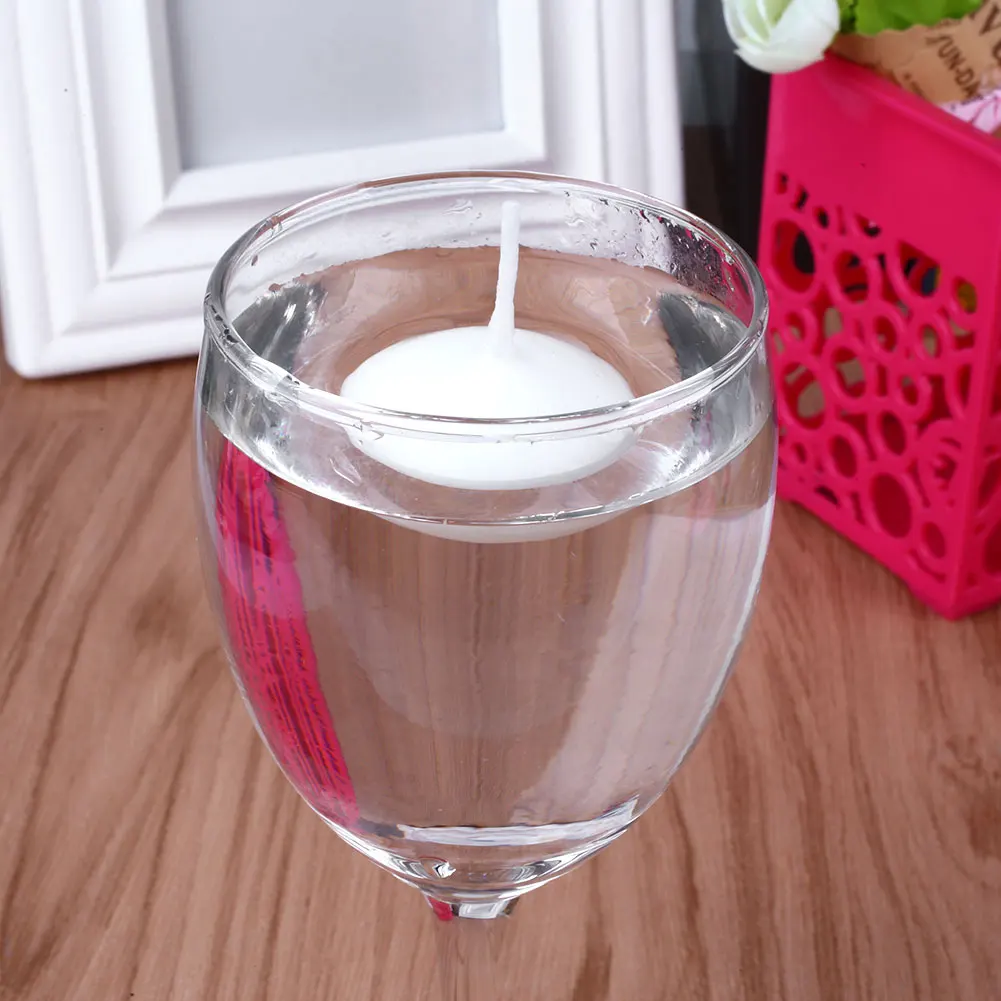 Романтическая вода плавающая 3,8x1,6 см свечи 20 шт Украшение на день рождения, вечеринку Dedals без запаха белый/розовый/красный/фиолетовый свадебные маленькие