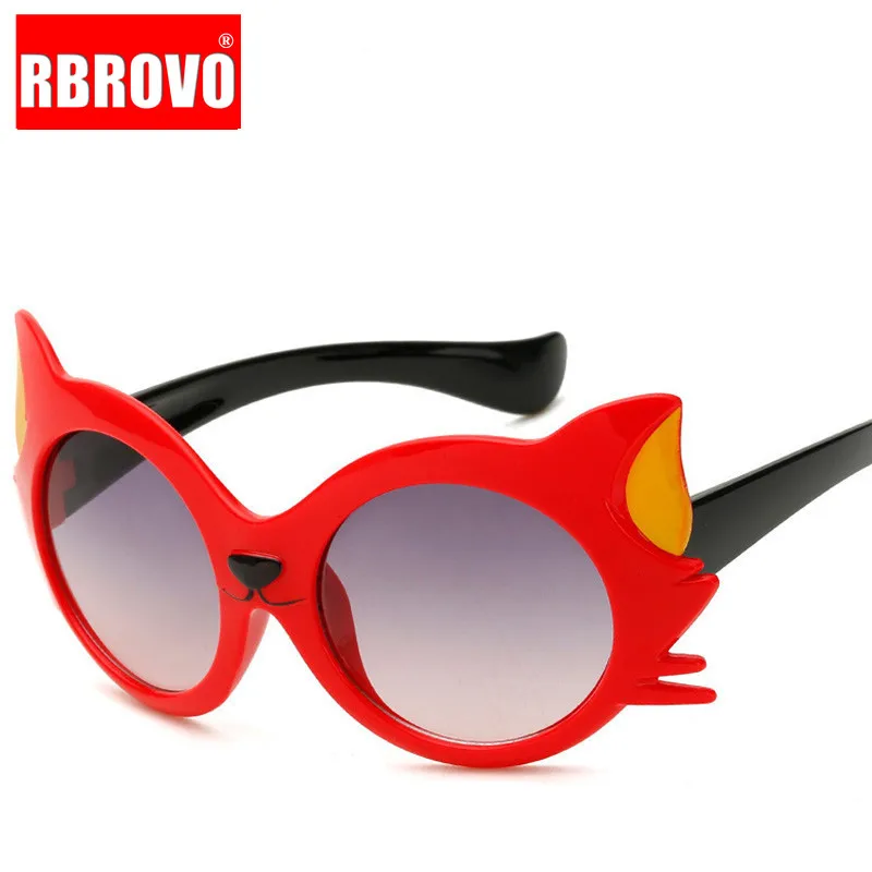 RBROVO новые Мультяшные солнечные очки с лисой, детские дорожные уличные солнечные очки из силикагеля, очки ярких цветов Oculos De Sol