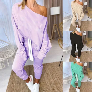 

Tracksuit 2pcs Women Set Hoodies Crop Top Sweatshirt+Side Stripe Pants Hooded 2 Pieces Sets Women Clothing Suits Female new