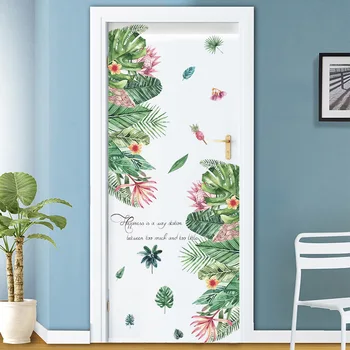 

Vacclo DIY Creeper Tropical Palm Green Leaves Wall Sticker Modern Art Decals Vinyl Mural Sticker For Kid Room Bedroom Home Decor