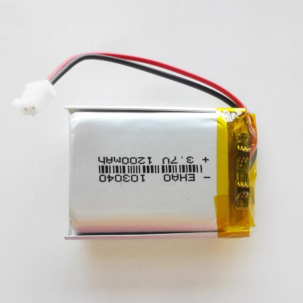Bateria Recarregável do Polímero do Lítio Lipo 3.7v 1200mah 103040 Mais Jst ph 2pin Tomada de 2.0 mm Mp3 Gps Dvd 10 Peças - Image 5