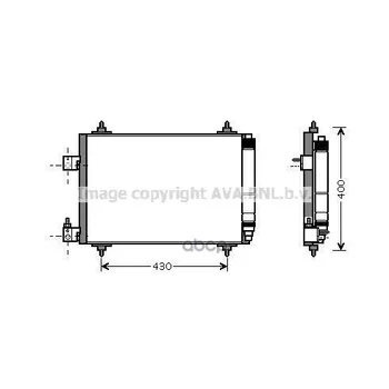 

Radiator conditioner with dryer Peugeot 407 / Citroen C5 I <II III 03/04-ava art. pea5286d