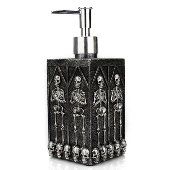 

Bathroom Decorative Soap Dispenser Skull Resin Liquid Design Square Lotion Dispenser Pump Holder Vanities Counterto Kitchen Bat