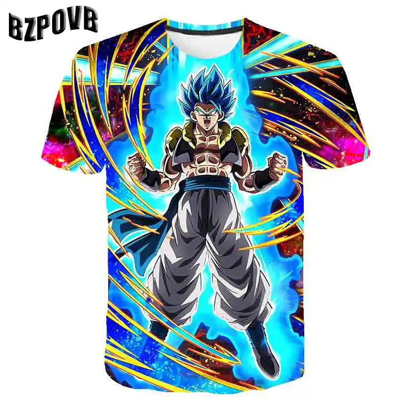 

Hot Anime Man's T-shirt child One piece Dragon Ball Japanese Super Saiyan 3D Men T Shirts Hip Hop Vintage Clothes off white tops