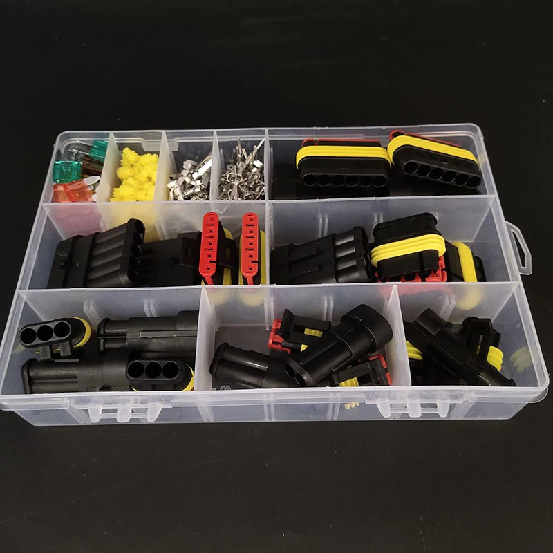 Pin Per Nave Libera G 240 Pcs Superseal Amp/Tyco Kit Di Connettori Elettrici Impermeabili 12V Pin 1/2/3/4/5/6 Vie