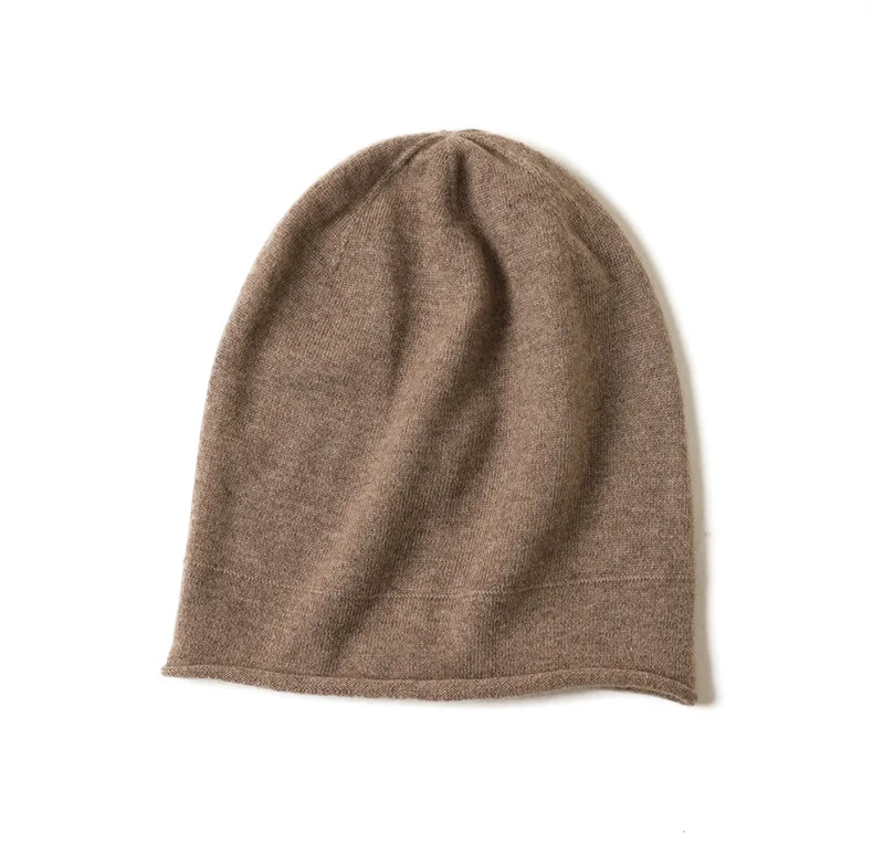 Cashmere Hat Winter Hats for Women Pashmina Womens Beanie Hats for Womens Mens Gifts Inner Monglia Cashmere - Цвет: camel