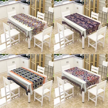 

Nordic Rectangle Tablecloth Simple Waterproof Restaurant Hotel Household Round Table Cloth Decoration toalha de mesa