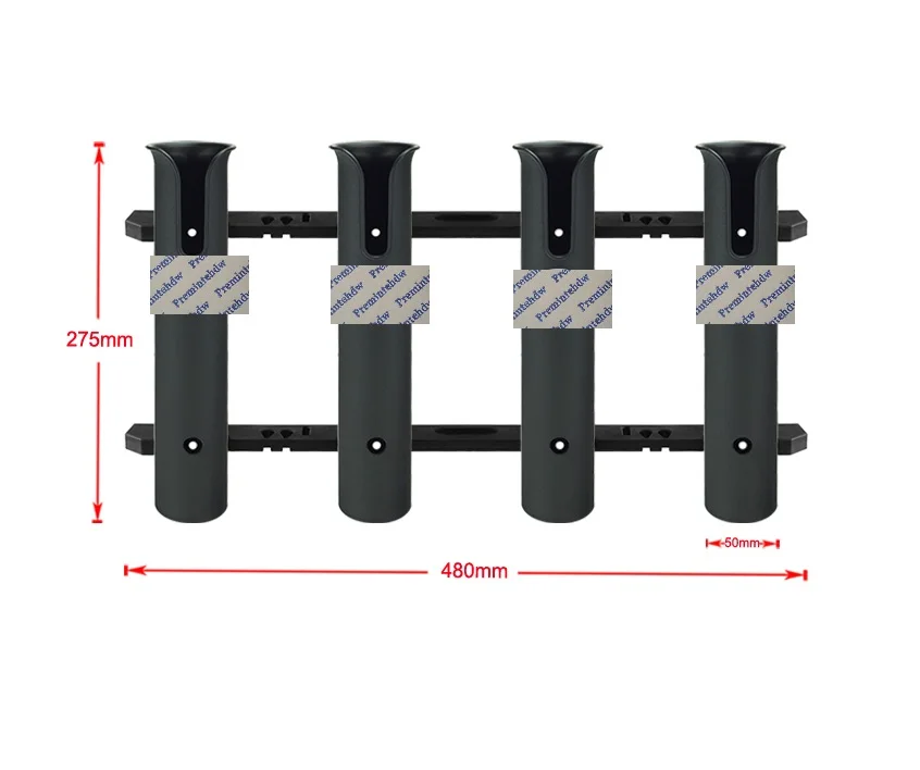 Black 4 Tube Белый черный нейлон яхты Лодка настенный держатель удочки 1 2 3 4 трубки - Цвет: Black 4 Tube