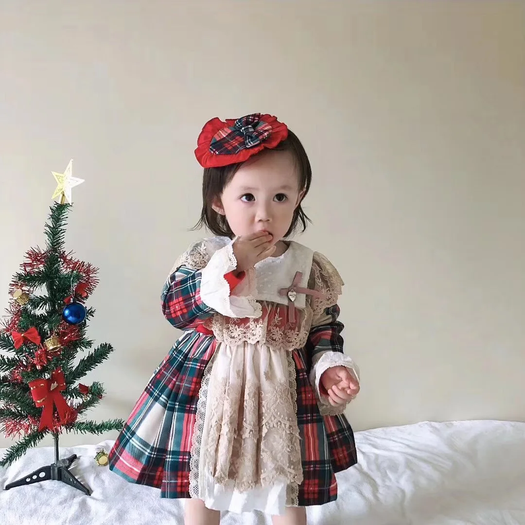 Зима, испанское рождественское платье, платье лолиты, платье для дня рождения, свадьбы, вечеринки, новогоднее платье, платья для маленьких девочек