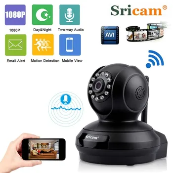 

Original Sricam SP019 FHD1080P Wireless IP Camera H.264 High Resolution Support P2P CCTV WiFi Home Security IP PTZ Camera