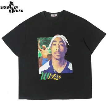 

Lindsey Seader 2020 Hip Hop T Shirt 2pac Tupac Vintage Black T-shirts Streetwear Men Tshirt Short Sleeve Top Tees Cotton Hipster