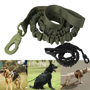 

Tactical Bungee Dog Leash Nylon 1000D Tactical Elastic Lead Rope Military Training Leashes with 2Handle Strong Large Medium Dogs