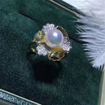 

Luxury Pearl Rings Settings S925 Sterling Silver Pearl Rings Findings Women DIY Handmade Rings Accessory Components No Pearl