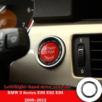 

Car styling Carbon Fiber Engine Start button Frame Cover For BMW 3 Series E90 E92 E93 E87 2005-2012 Sticker
