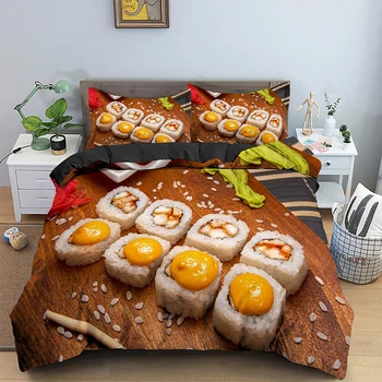 

3D Food Digital Printed Fashion Newest Bedding Duvet Cover Set