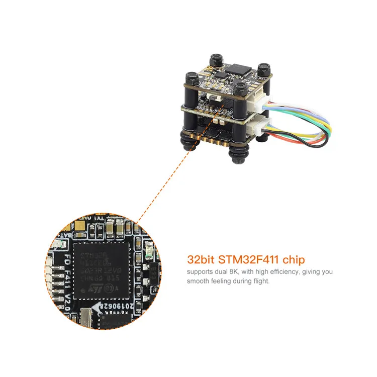 HGLRC FD413-VTX стек 16x16 2-4S F411 FC 13A BLheli_s 4в1 ESC 400 МВт VTX для зубочисток micro quads tinywhoop