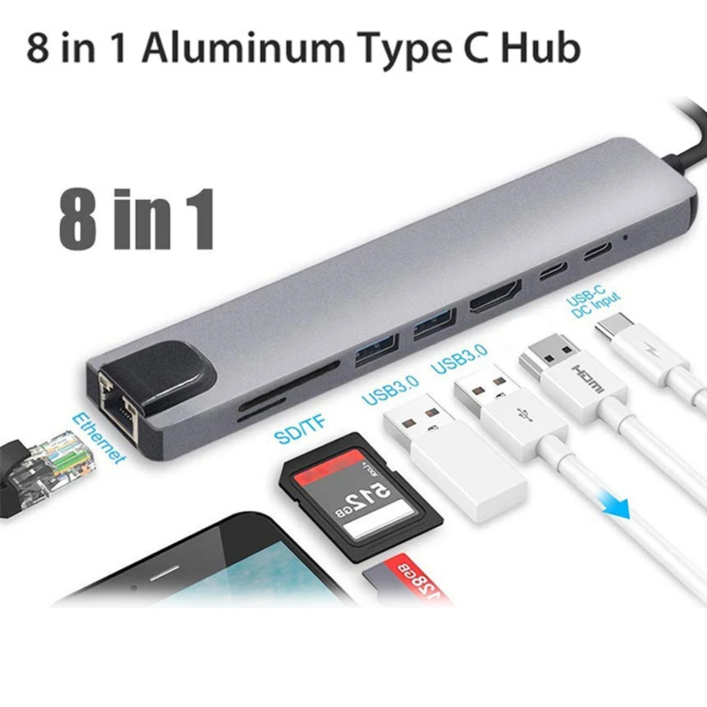 Portable Hub Type-C to USB 3 Card Reader Fast Charging Cable Universal Adapter USB 3.0 Adapter USB 3.0 Adapter USB C Hub