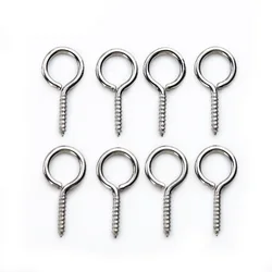100PCS 20mm Mini Screw Eye Pin Eye Hook Pins Eyelets Clasp Screw Threaded Connectors DIY Jewelry Finding Making Accessories