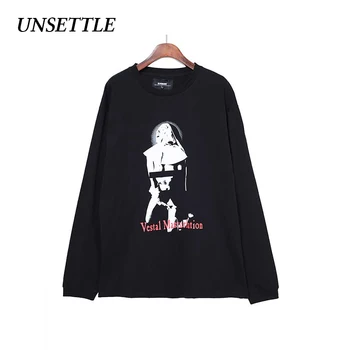 

Autumn Dark Gothic Long Sleeve Oversized graphic t shirt Harajuku Nun Print Men/Women Hip Hop Streetwear T-shirts Cotton Tops
