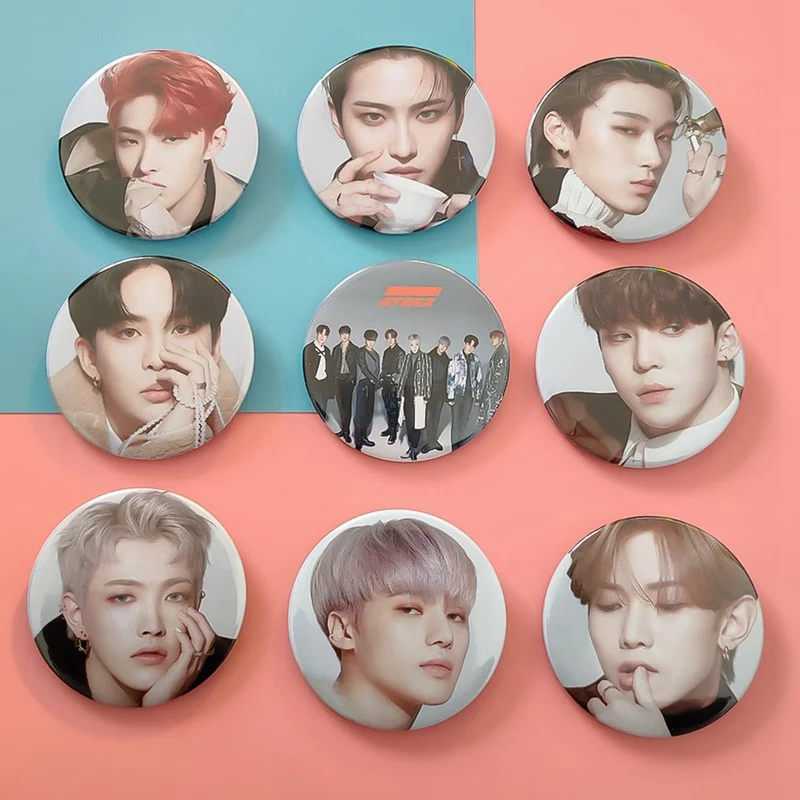 Ateez Badge Pin Album Treasure Epilogue Action To Answer Badge Round Pin Brooch Jewelry Accessories For Fans Gifts