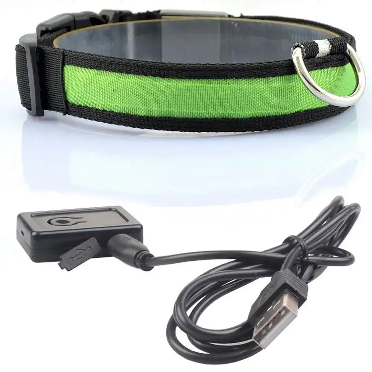 JL1126G USB Charging Led Dog Collar Anti-Lost/Avoid Car Accident Collar For Dogs Puppies Dog Collars Leads LED Supplies Pet Products - Цвет: JL1126G