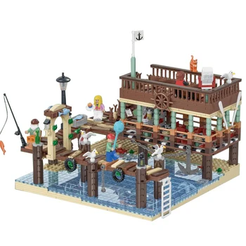 

New Lepining City 30101 Old Fishing House Pier Compatible IDEA 16050 21310 Building Bricks Educational Toy Child Birthday Gifts