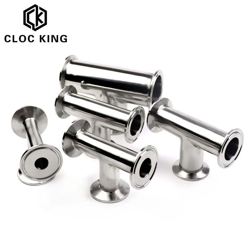 Pipe Fitting Tee Adapter OD19mm-102mm (3/4"-4")Stainless Steel SS304/316L Sanitary 3 Way Tee Ferrule 1.5&rdquo; 2&rdquo; 3&rdquo; 4&rdquo;OD50.5-119MM Fit 1.5"-4" Tri Clamp