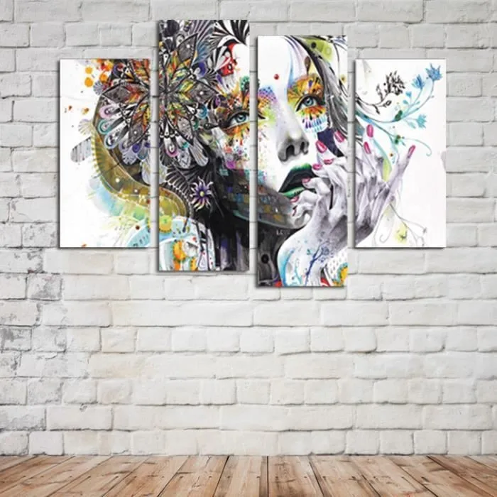 

Manufacturers Decorative Painting Frame Painting Quadruple Mj Beauty Face AliExpress Amazon Wish Painting Core Foreign Trade