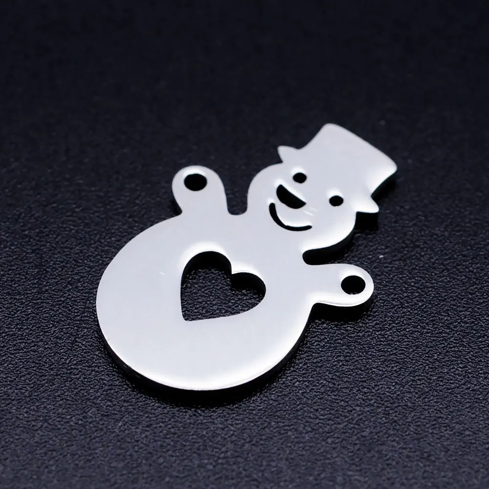 5pcs/lot 316L Stainless Steel Crhistmas Father Santa Claus Deer Tree DIY Connector Charm Wholesale Factory Direct Selling