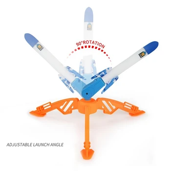 

Rocket Game Adjustable Foot Toys For Children Compressed Air Rocket Launcher Outdoor Sports Toy 1 Set