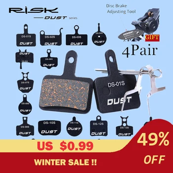 

Bicycle Bike Cycling Disc Brake Pads 4 Pair (8pcs) MTB Semi-metallic Brake Pad for Shimano M445 Gift The Disc Brake Adjustment