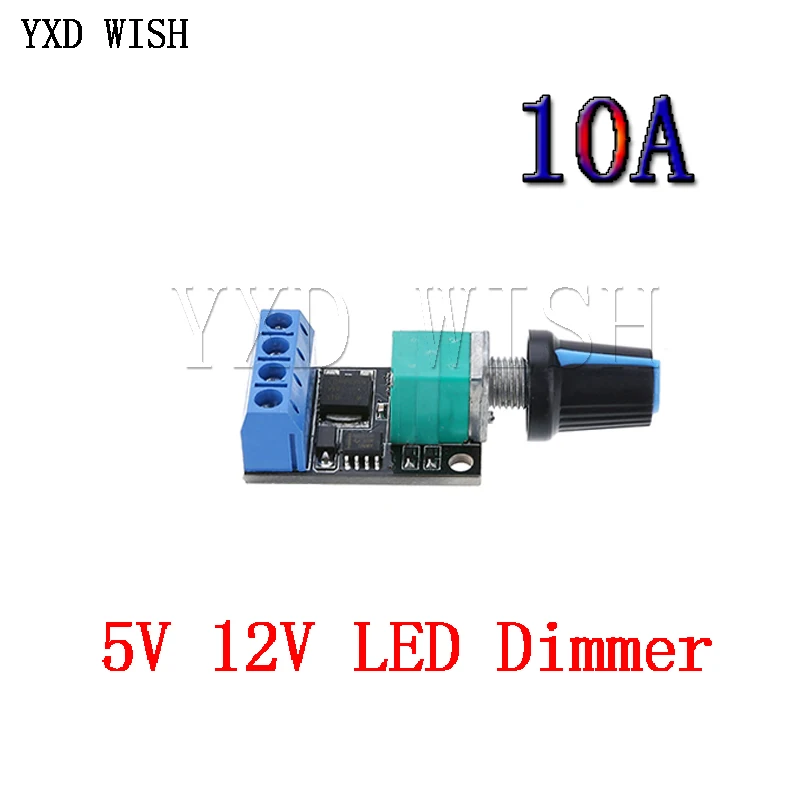 LED Dimmer Power Controller 5V 12V 10A Voltage Regulator PWM DC Motor Speed Controller Governor Stepless Speed Regulator Dimmers DC Motor Speed Controller LED Strip Controller Motor Speed Controller LED Dimmer Switch Voltage Regulator LED Dimmer Controller Smart Dimmer Switch Lamp Dimmer LED String Dimmer Power Cords Dimmer Switch