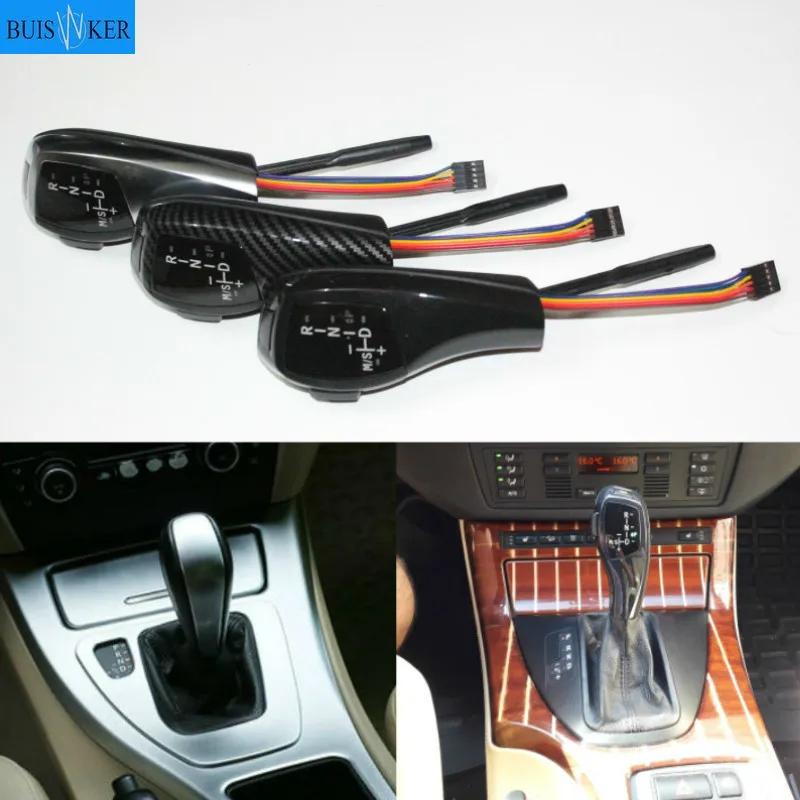 

Carbon Fiber Black Silver LED Gear Shift Knob Shifter Lever for BMW x5 x 5 E53 E 53 1999-2006 Automatic Accessories